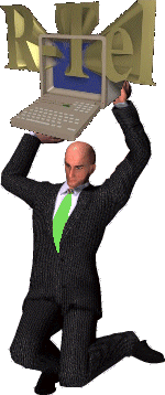 Homme porteur du Minitel