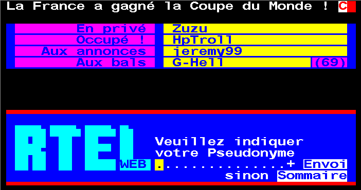 RTEL : d�but de connexion.